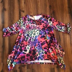 Zadie B’s medium multi color leopard top.